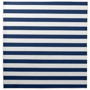 Navy Blue Stripes Pattern Napkin