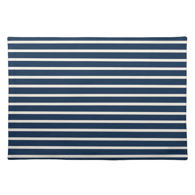 Navy Blue Stripes Placemat (Front)