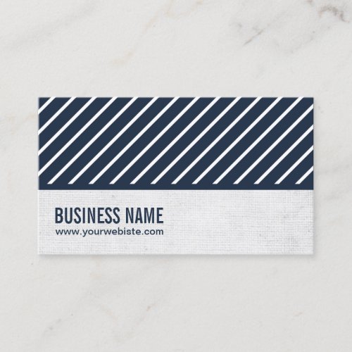 Navy Blue Stripes Professional Journalist Business Card