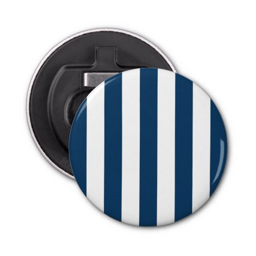 Navy Blue Stripes White Stripes Striped Pattern Bottle Opener