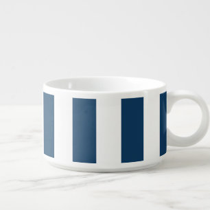 Navy Blue Stripes, White Stripes, Striped Pattern Bowl