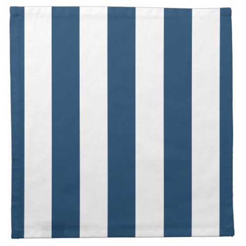 Navy Blue Stripes White Stripes Striped Pattern Cloth Napkin