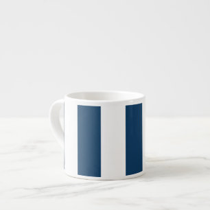 Navy Blue Stripes, White Stripes, Striped Pattern Espresso Cup