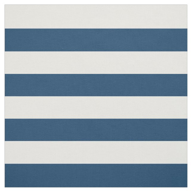 Navy Blue Stripes, White Stripes, Striped Pattern Fabric (Swatch)