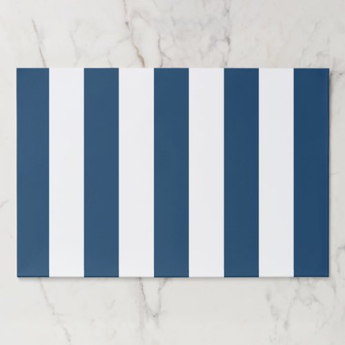 Navy Blue Stripes White Stripes Striped Pattern Paper Pad