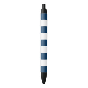 Navy Blue Stripes, White Stripes, Striped Pattern Pen