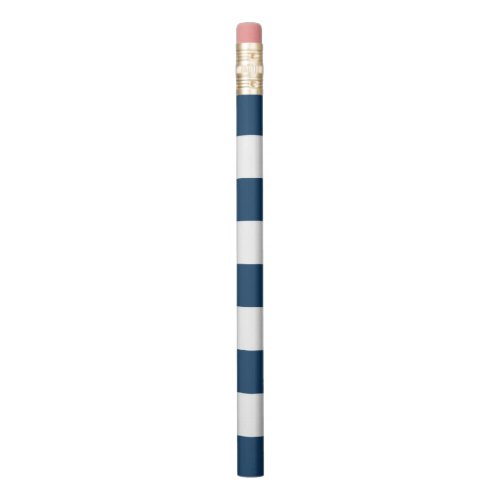 Navy Blue Stripes White Stripes Striped Pattern Pencil