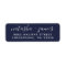 Navy Blue Stylish Script Wedding Return Address