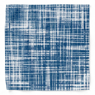 Navy Blue Stylish Stripe Pattern Bandana