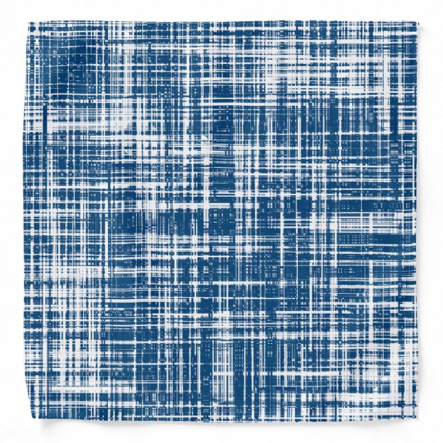 Navy Blue Stylish Stripe Pattern Bandana (Front)