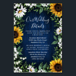 Navy Blue Sunflower Rustic Wedding Insert Cards<br><div class="desc">Navy Blue Sunflower Rustic Wedding Insert Cards - feature a navy blue barn wood background decorated with watercolor daisies,  sunflowers,  greenery,  baby's breath,  and lily of the valley.</div>