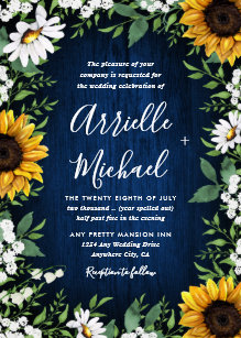 rustic sunflower wedding invitations zazzle