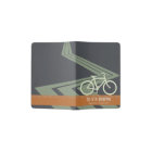 NAVY BLUE TAN ORANGE LEATHER BIKE BICYCLE MONOGRAM