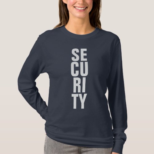 Navy Blue Template Custom Womens Security T_Shirt