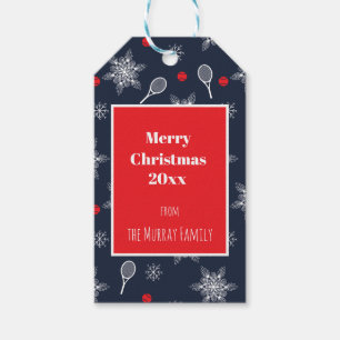 Navy blue 💙 tennis Christmas Gift Tags