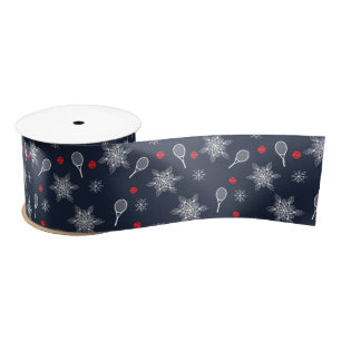 Navy blue 💙 tennis Christmas Satin Ribbon