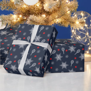 Navy blue 💙 tennis Christmas Wrapping Paper