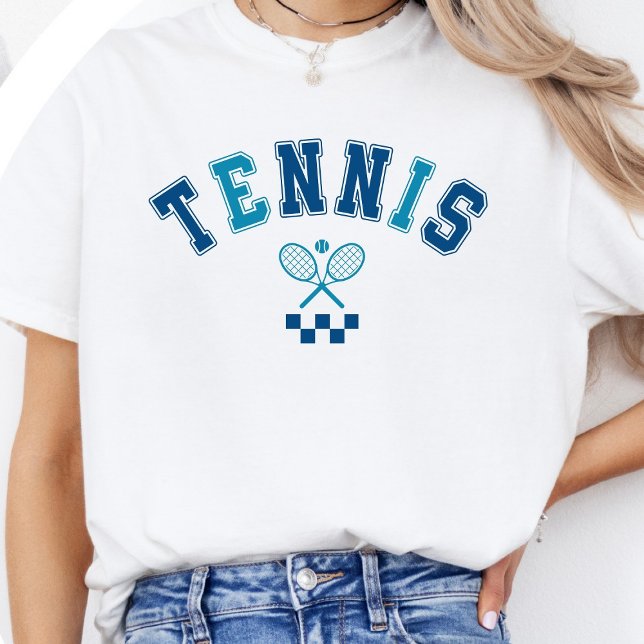 Navy Blue Tennis Minimalist T-Shirt (Creator Uploaded)