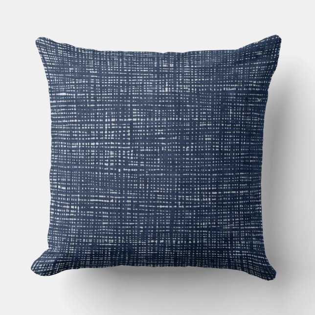 Navy Blue Throw Pillow (Front)