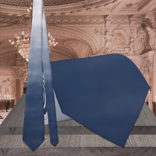 Navy Blue To Dusty Blue Ombre Wedding Neck Tie
