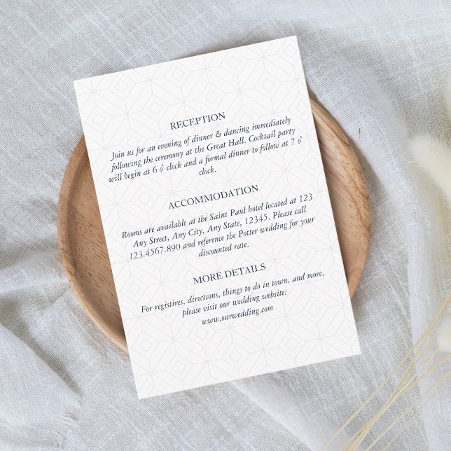 Navy Blue Travel Destination Wedding Details Enclosure Card (Destination Wedding Details Card)