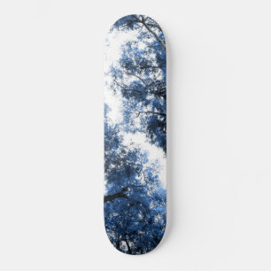 Navy Blue Trees Dream #1 #wall #art Skateboard