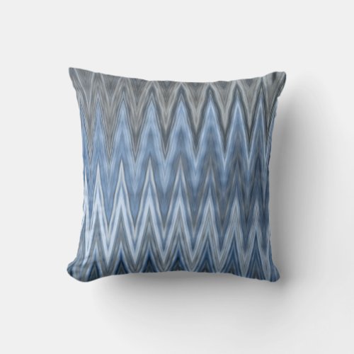 Navy Blue  _ Trendy Wavy Pattern Throw Pillow