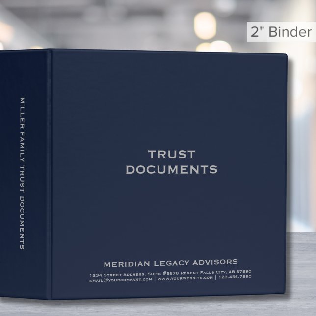 Navy Blue Trust Documents Binder 2" (Creator Uploaded)
