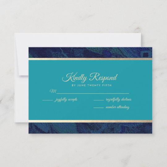 Navy Blue Turquoise Wedding Rsvp Cards Zazzle Navy Blue Turquoise Wedding Rsvp Cards