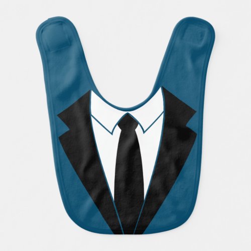 Navy Blue  tuxedo Tie Baby Bib