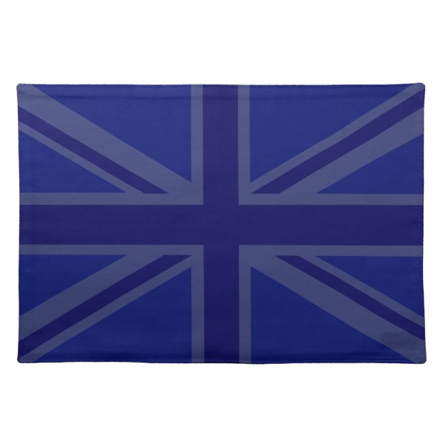 NAvy Blue Union Jack Decor Cloth Placemat (Front)