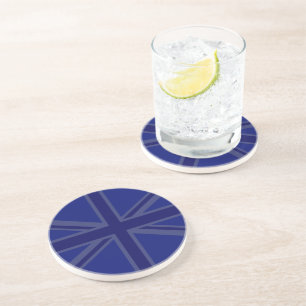 NAvy Blue Union Jack Decor Coaster