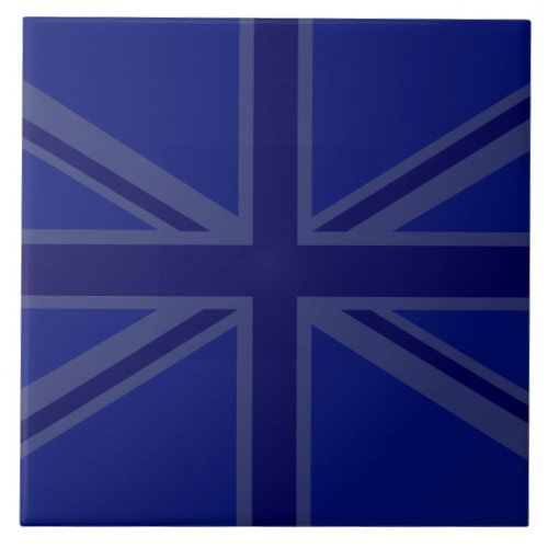 NAvy Blue Union Jack Decor Tile