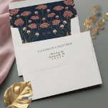 Navy Blue Vintage Floral Wedding Art Nouveau Envelope<br><div class="desc">Our vintage-themed floral wedding envelopes are a true homage to the ageless Art Nouveau and Art Deco styles. Painted in muted pastel shades, these envelopes exude the understated elegance that is a favorite for spring and summer weddings. Each envelope artfully blends strong yet soft details, creating a refined and romantic...</div>