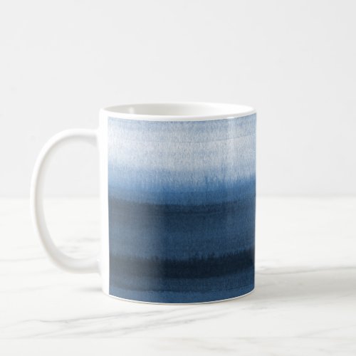 Navy Blue Watercolor Ombre Coffee Mug