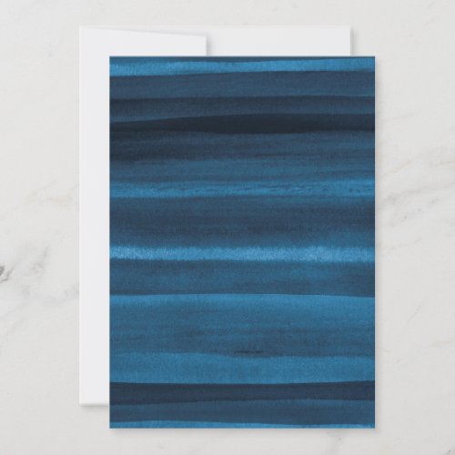 Navy Blue Watercolor Ombre Invitation