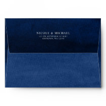 Navy Blue Watercolor Return Address A7 Envelope Navy Blue Watercolor Return Address A7 Envelope