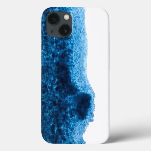 Navy Blue watercolor swish iPhone 13 Case