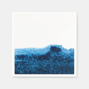 Navy Blue watercolor swish Napkins