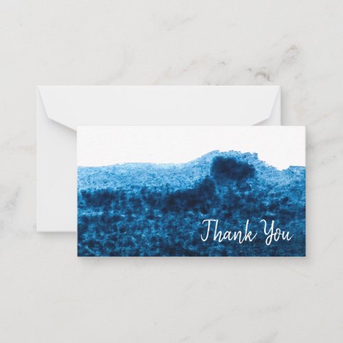 Navy Blue watercolor swish Note Card