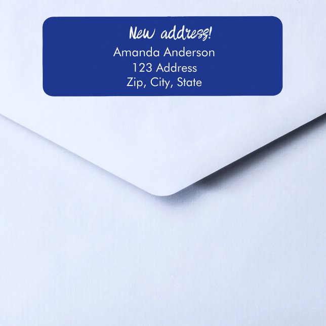 Navy blue We have moved new return address Label (Creator Uploaded)