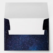 Navy Blue Wedding 5x7 modern Starry night Envelope (Back (Bottom))