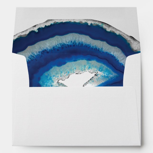 Navy Blue Wedding | Agate Envelope (Back (Bottom))