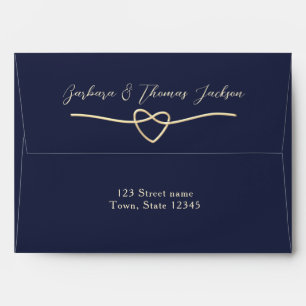 Navy Blue Wedding Envelope