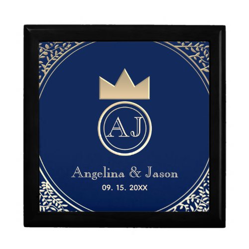 Navy Blue Wedding Favor Box