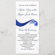 "navy blue" Wedding program