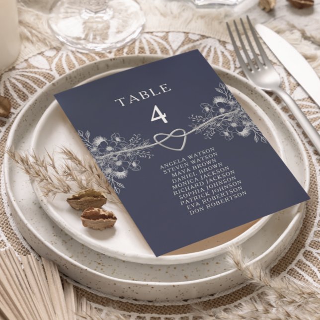 Navy Blue Wedding Seating Chart (Creator Uploaded)