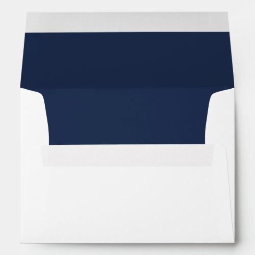 Navy Blue Wedding Simple Elegant Modern Classic Envelope