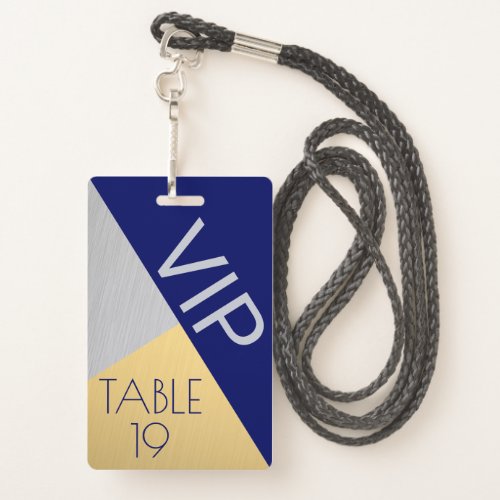 Navy Blue Wedding VIP Creative Escort Place Card Badge