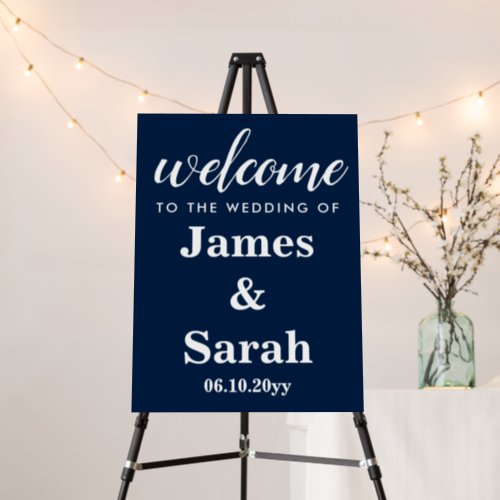  Navy Blue Welcome to our Wedding Foam Board Sign